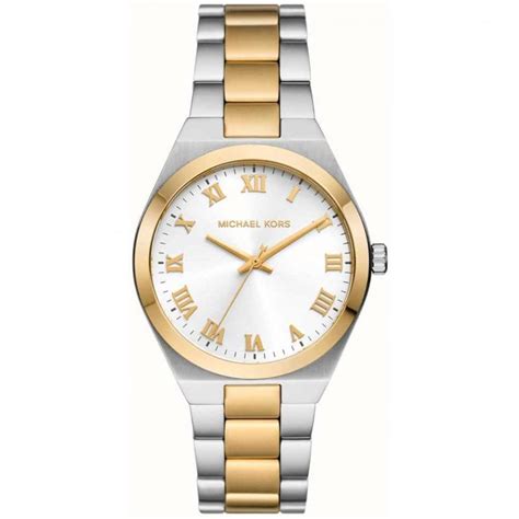 michael kors lenox pavé two-tone watch|michael kors lennox.